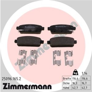 Klocki hamulcowe ZIMMERMANN 25096.165.2 542039