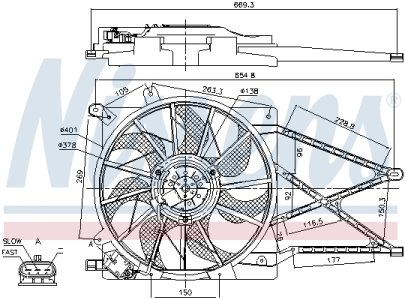 Wentylator chłodnicy NISSENS 85179 