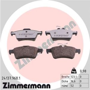 KLOCKI HAMULC. FORD FOCUS II  04- TYŁ