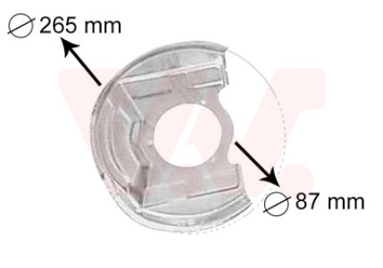 OSŁONA TARCZY HAMULCOWEJ VAN WEZEL 3770371 90147385 OPEL