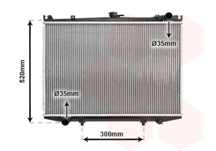 CHŁODNICA SILNIKA VAN WEZEL 13002041 2140010G00 NISSAN