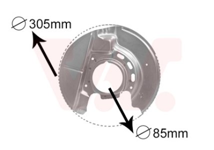 OSŁONA TARCZY HAMULCOWEJ VAN WEZEL 0620371 34111154241 BMW