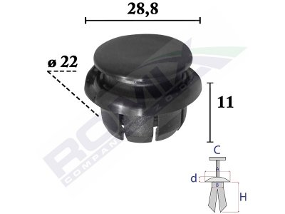 Spinka listew progowych ROMIX COMPANY C70702 7692352021 TOYOTA, LEXUS