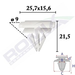 SPINKA LISTEW BŁOTNIKÓW OPEL, GM