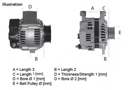 Alternator 12V LUCAS LRA01939 A3TA5491