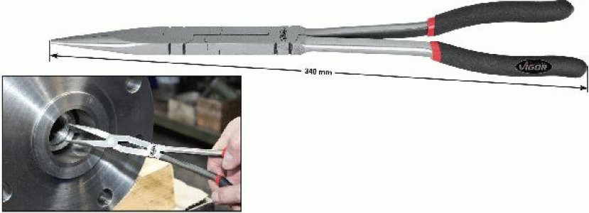 SZCZYPCE DWUPRZEGUBOWE VIGOR V2783 PÓŁOKRĄGŁE PROSTE