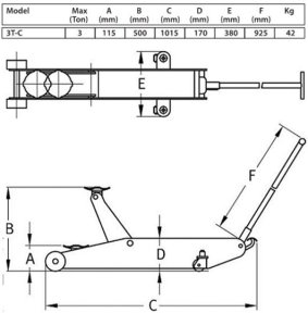 PODNOŚNIK HYDRAULICZNY 3T