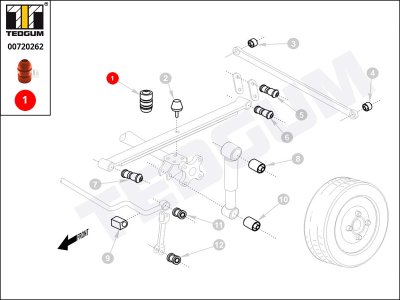 Odbój resora tylnego TEDGUM 00720262 281511353A