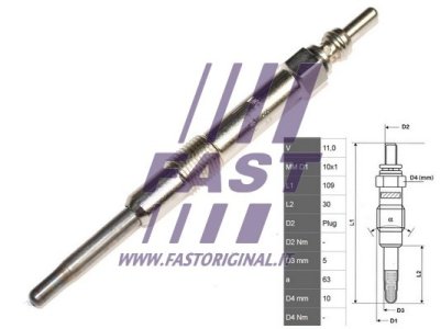 ŚWIECA ŻAROWA FIAT DOBLO 00> 1.9JTD 8V