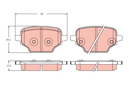 KLOCKI HAMULC. OPEL COMBO 18- TYŁ