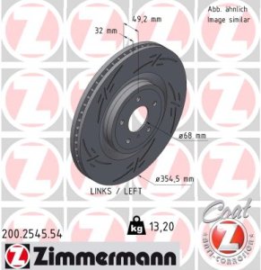 Tarcza hamulcowa ZIMMERMANN 200.2545.54 40206JL00A INFINITI G 37 07- LP