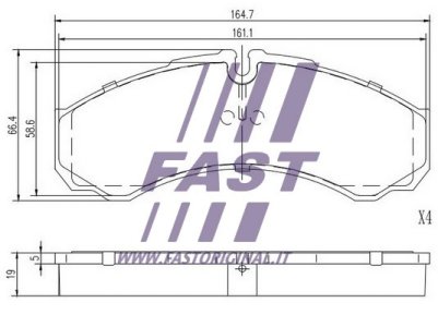KLOCKI HAM IVECO DAILY 00> TYŁ BEZ CZUJNIKA 60/65C13