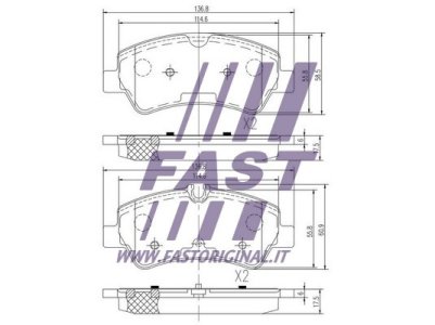 KLOCKI HAM FORD TRANSIT 13> TYŁ BEZ CZUJNIKA