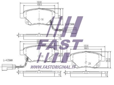 KLOCKI HAM FORD TRANSIT 06> TYŁ 2-CZUJNIKI