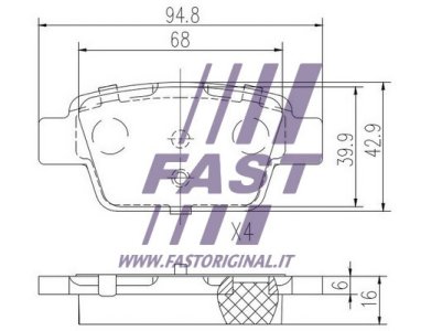 KLOCKI HAM FIAT STILO 01> TYŁ BEZ CZUJNIKA
