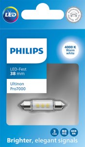 ŻARÓWKA PHILIPS LED ULTINON PRO7000 FESTOON 38MM WU70 12V
