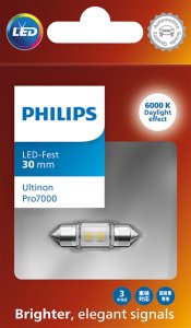 ŻARÓWKA PHILIPS LED ULTINON PRO7000 FESTOON 30MM CU70 24V