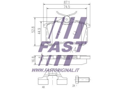 KLOCKI HAM CITROEN BERLINGO 96> TYŁ BEZ CZUJNIKA