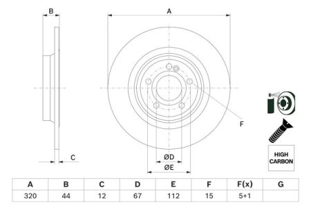 TARCZA HAMULC. MERCEDES W177 A-KLASA 18- TYŁ