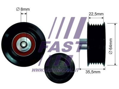 NAPINACZ PASKA MICRO-V FIAT DUCATO 06> ROLKA 2.2 JTD