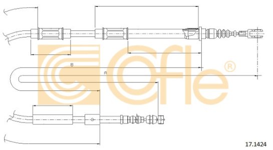 Linka hamulca COFLE 17.1424 4643012290