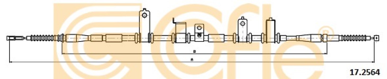 Linka hamulca COFLE 17.2564 597702B500