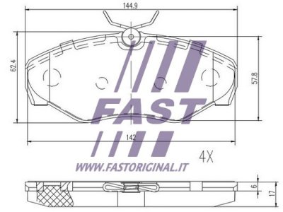 KLOCKI HAM RENAULT TRAFIC 01> PRZÓD BEZ CZUJNIKA
