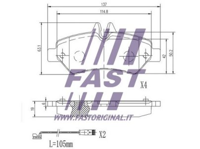 KLOCKI HAM MERCEDES SPRINTER 06> 906 TYŁ 2-CZUJNIKI 906