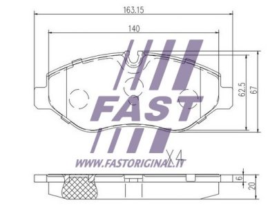 KLOCKI HAM MERCEDES SPRINTER 06> 906 PRZÓD BEZ CZUJNIKA