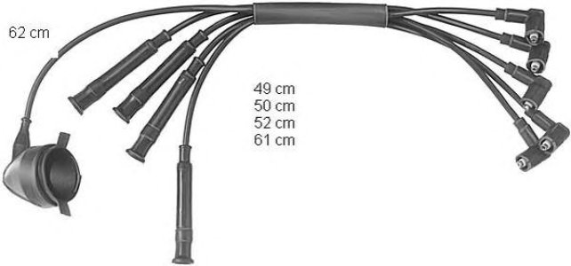 Przewody wysokiego napięcia BERU ZE 575 RC-BW231