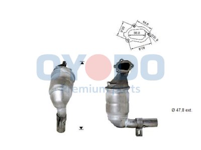 Katalizator OYODO 20N0116-OYO 55181852 FIAT LANCIA OPEL