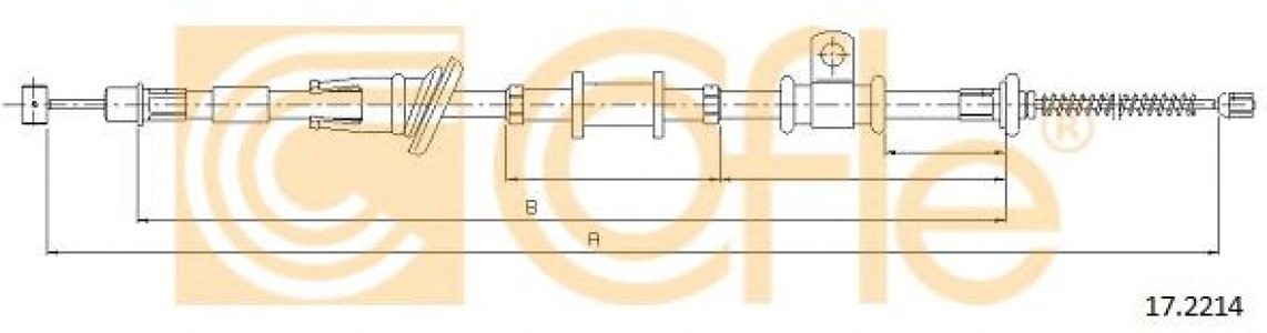 Linka hamulca COFLE 17.2214 MR249714
