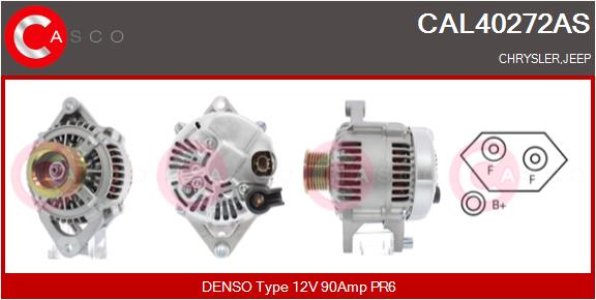 ALTERNATOR 12V 90A CASCO CAL40272AS 
