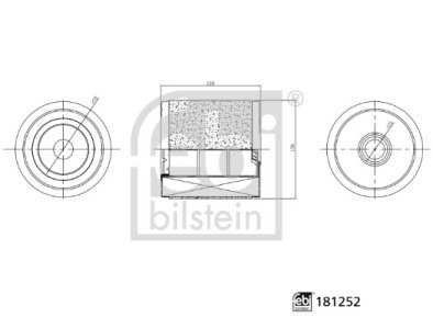Filtr powietrza FEBI BILSTEIN 181252 4K0133844E AUDI