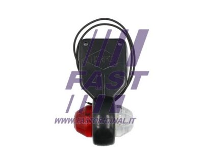 LAMPA OBRYSOWA TRUCK BOK PR BIAŁO-CZERWONA LED  OKRĄGŁA