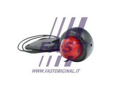 LAMPA OBRYSOWA TRUCK BOK PR BIAŁO-CZERWONA LED  OKRĄGŁA