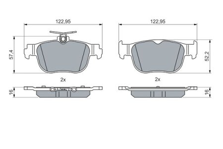 KLOCKI HAMULC. SKODA OCTAVIA IV 20- TYŁ