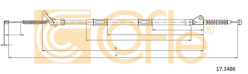 Linka hamulca COFLE 17.1486 4643028390