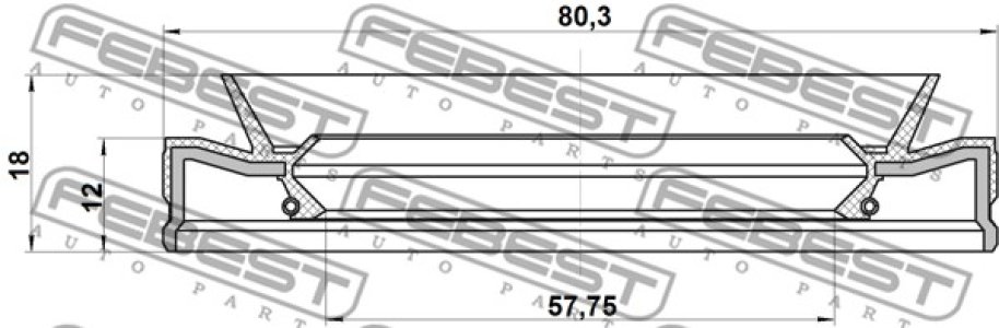 SIMER. WAŁU NISSAN X-TRAIL 2M5 02- 59X80X12X18