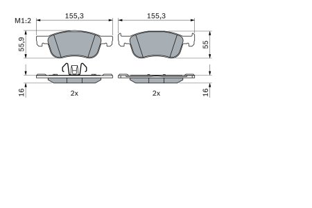 KLOCKI HAMULC. FORD FIESTA VII 17- PRZÓD