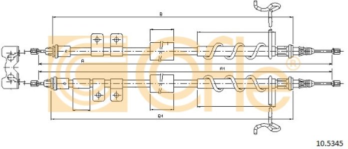 Linka hamulca COFLE 10.5345 1357870