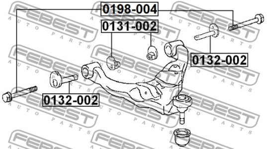ŚRUBA ZAWIESZENIA TOYOTA 4RUNNER RZN18 ,VZN18 1995.11-2002.08