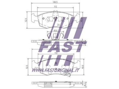 KLOCKI HAM FIAT PANDA 12> PRZÓD BEZ CZUJNIKA