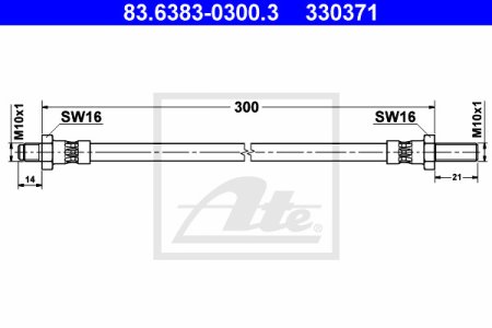 Przewód hamulcowy giętki ATE 83-6383-0300-3 1205977
