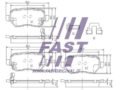 KLOCKI HAM OPEL ASTRA F 91> TYŁ BEZ CZUJNIKA