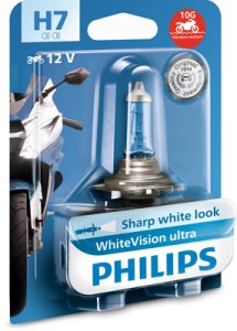 Żarówka H7 55W PHILIPS 12972WVUBW H7 WHITE VISION ULTRA MOTO
