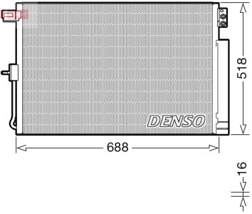Chłodnica klimatyzacji DENSO DCN06019 55038003AE z osuszaczem JEEP