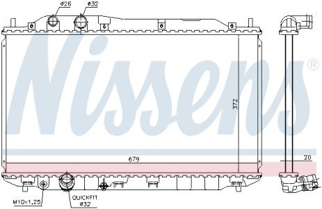 Chłodnica silnika NISSENS 681384 19010RNBA51