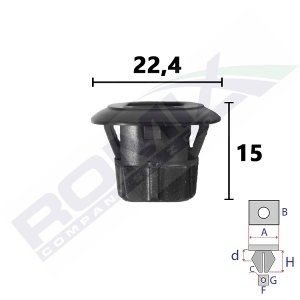 GNIAZDO MONTAŻOWE ZDERZAKA RENAULT DACIA