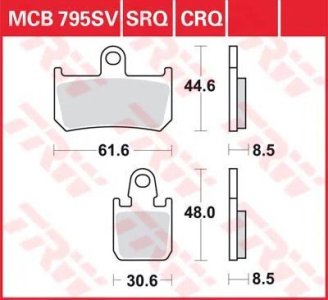 Klocki hamulcowe TRW MCB795SV 
